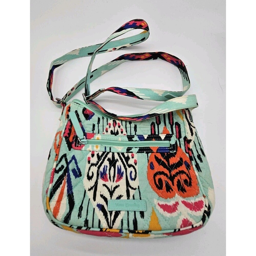Vera Bradley Alex Pueblo Crossbody Handbag Purse Aztec Print Aqua, Pink, Black